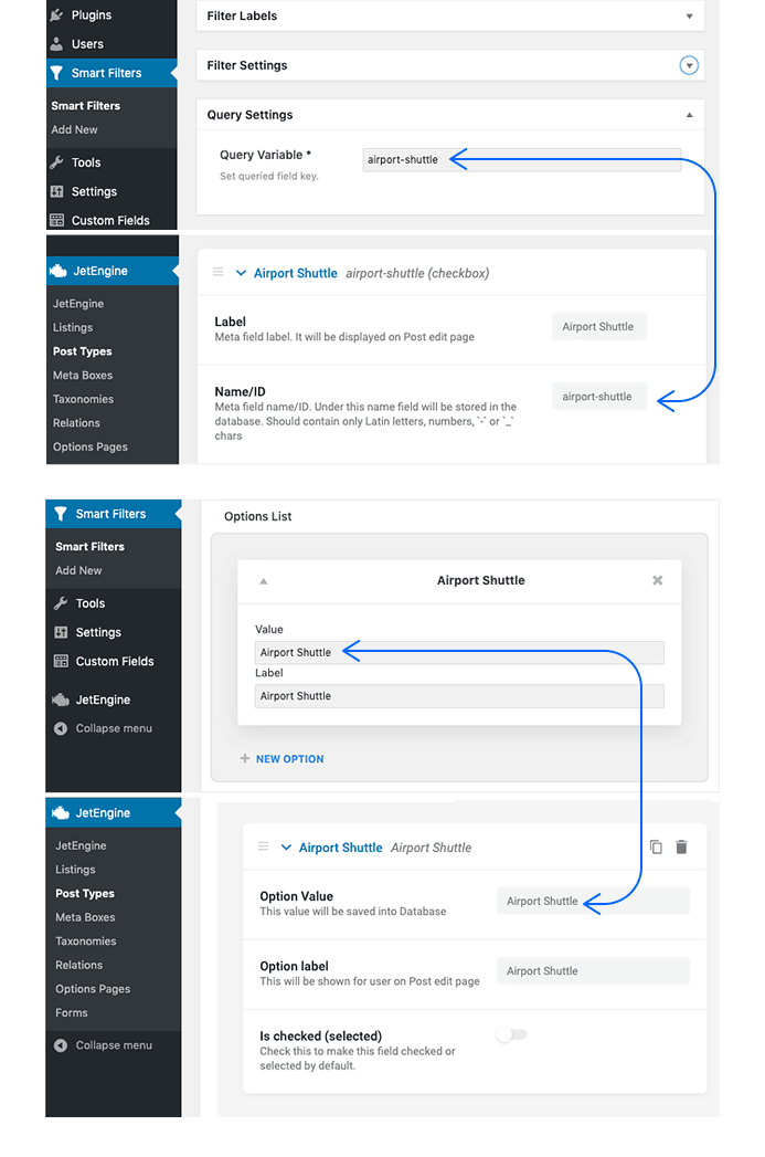 Dynamic Hotel Website Matching Values