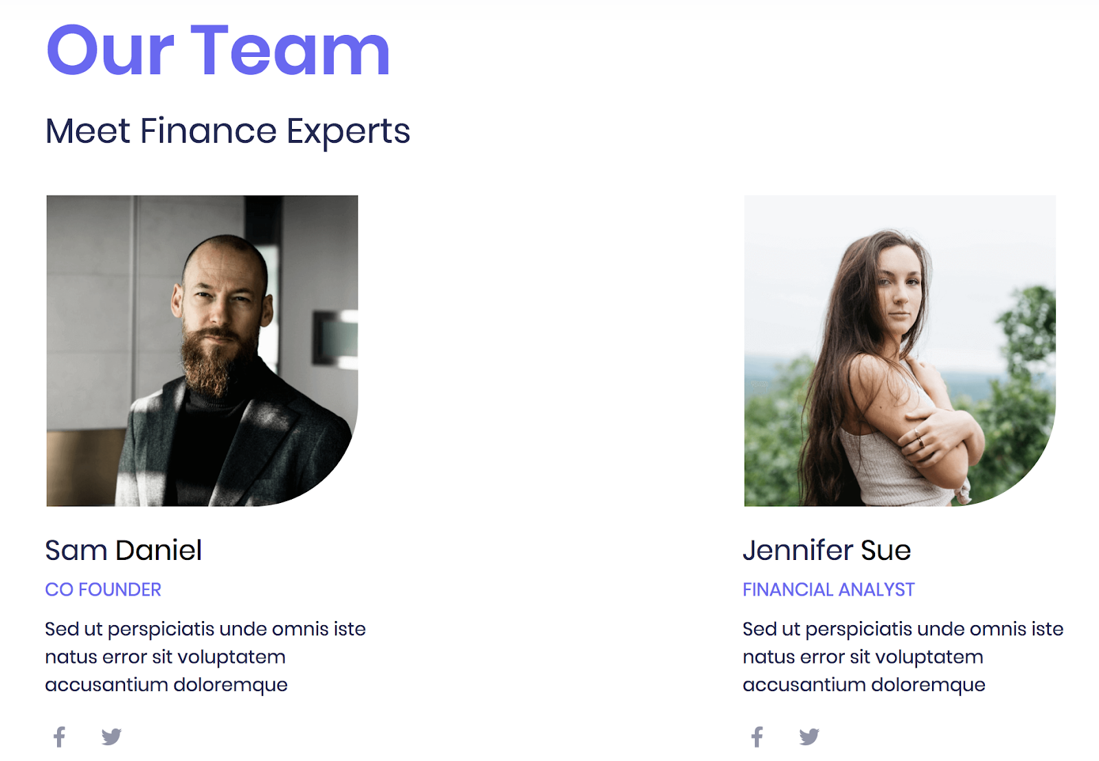 creating a financial website - team