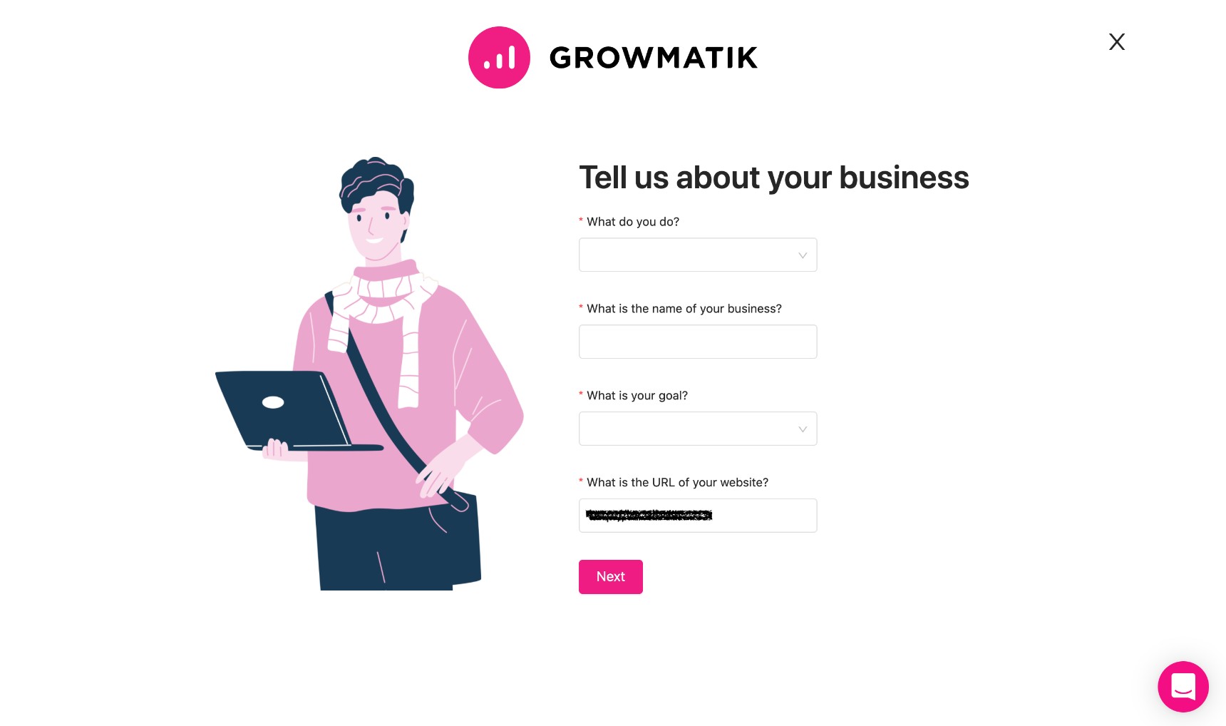 store Jupiter X form submissions - add website to growmatik