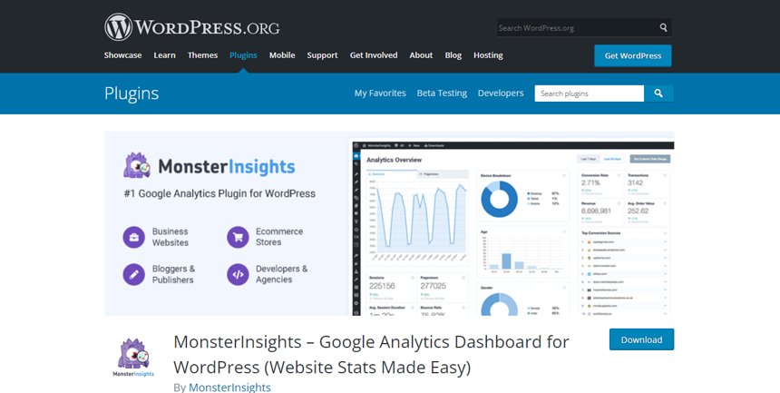 WordPress SEO plugins -  MonsterInsights